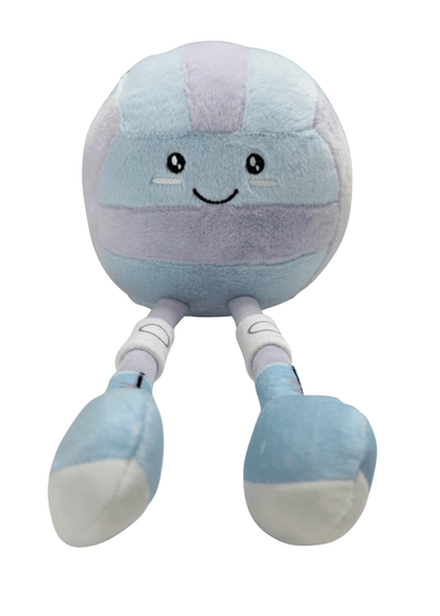Plush toy with a happy face on a white background